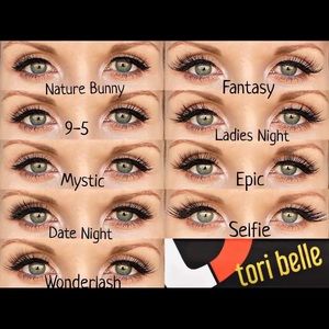 3 pr of Tori Belle Magnetic lashes w liner remover